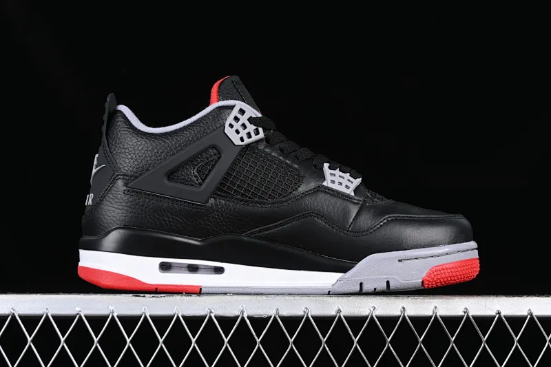 All categories Air Jordan Jordan series basketball shoes Air Jordan 4 P version Air Jordan 4 Retro "Bred Reimagined" AJ4 Joe 4 black red FV5029-006